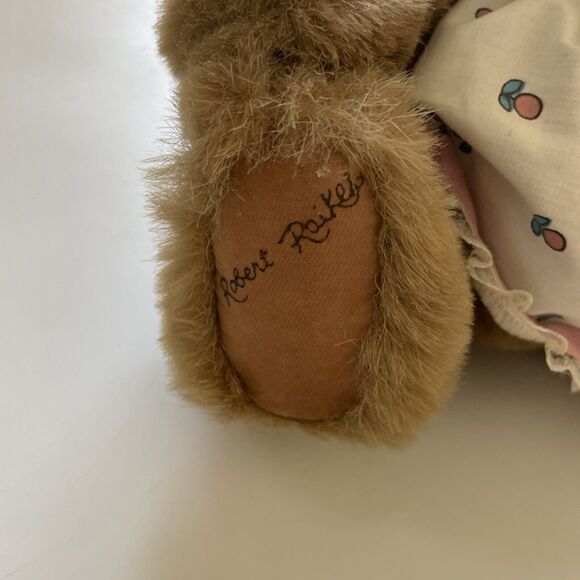 SET 2 Robert Raikes Rabbit Bunny "Brett and Ashley" Plush Wooden‎ Carved Face - Picture 4 of 11